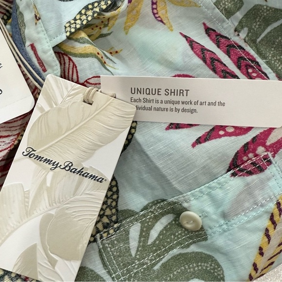 Tommy Bahama Small Men's Retro Vines Short Sleeve Linen Blend Printed Shirt NWT - Picture 13 of 15